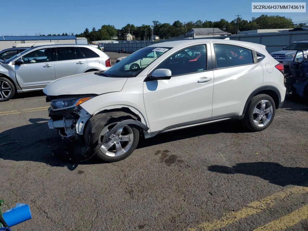 2021 Honda Hr-V Lx VIN: 3CZRU6H37MM743619 Lot: 69604174