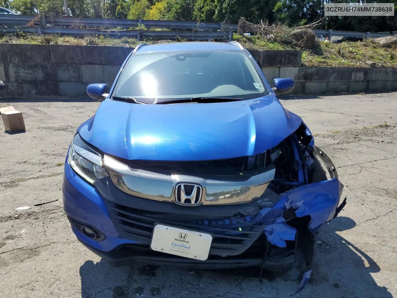 2021 Honda Hr-V Exl VIN: 3CZRU6H74MM738638 Lot: 69668624