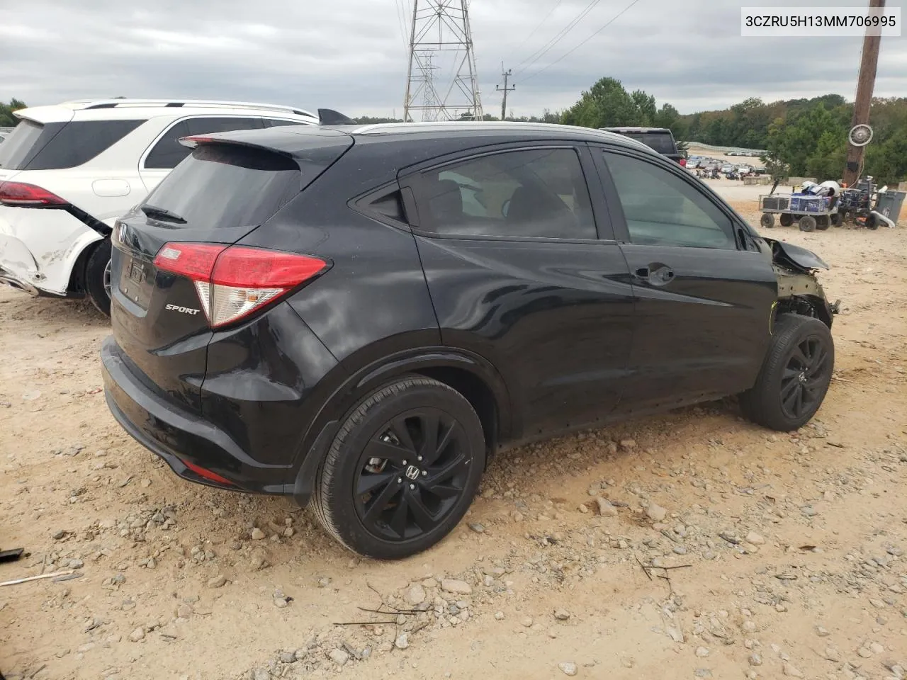 2021 Honda Hr-V Sport VIN: 3CZRU5H13MM706995 Lot: 70006964