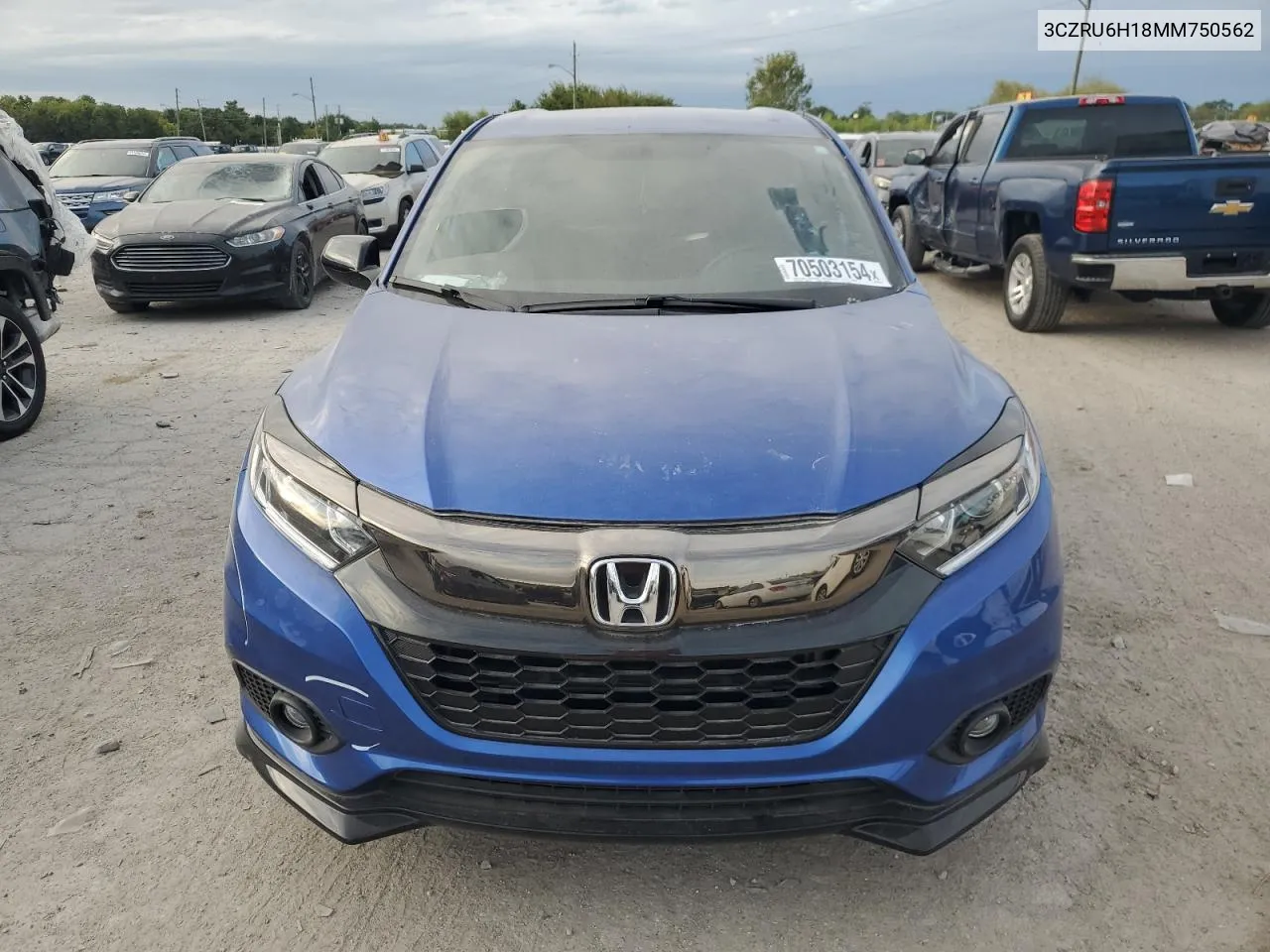 2021 Honda Hr-V Sport VIN: 3CZRU6H18MM750562 Lot: 70503154