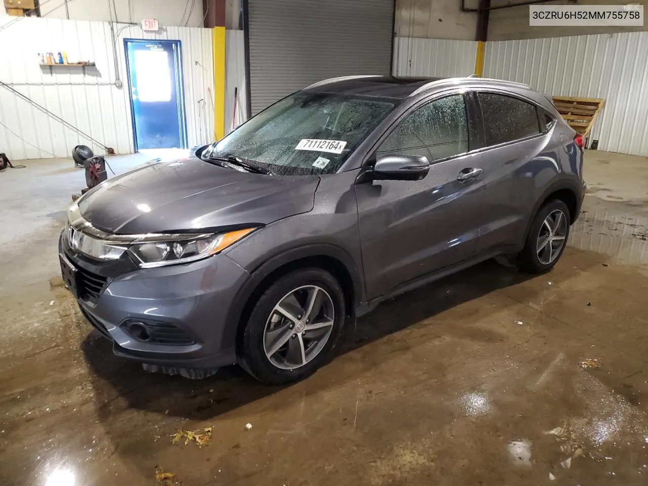 2021 Honda Hr-V Ex VIN: 3CZRU6H52MM755758 Lot: 71112164