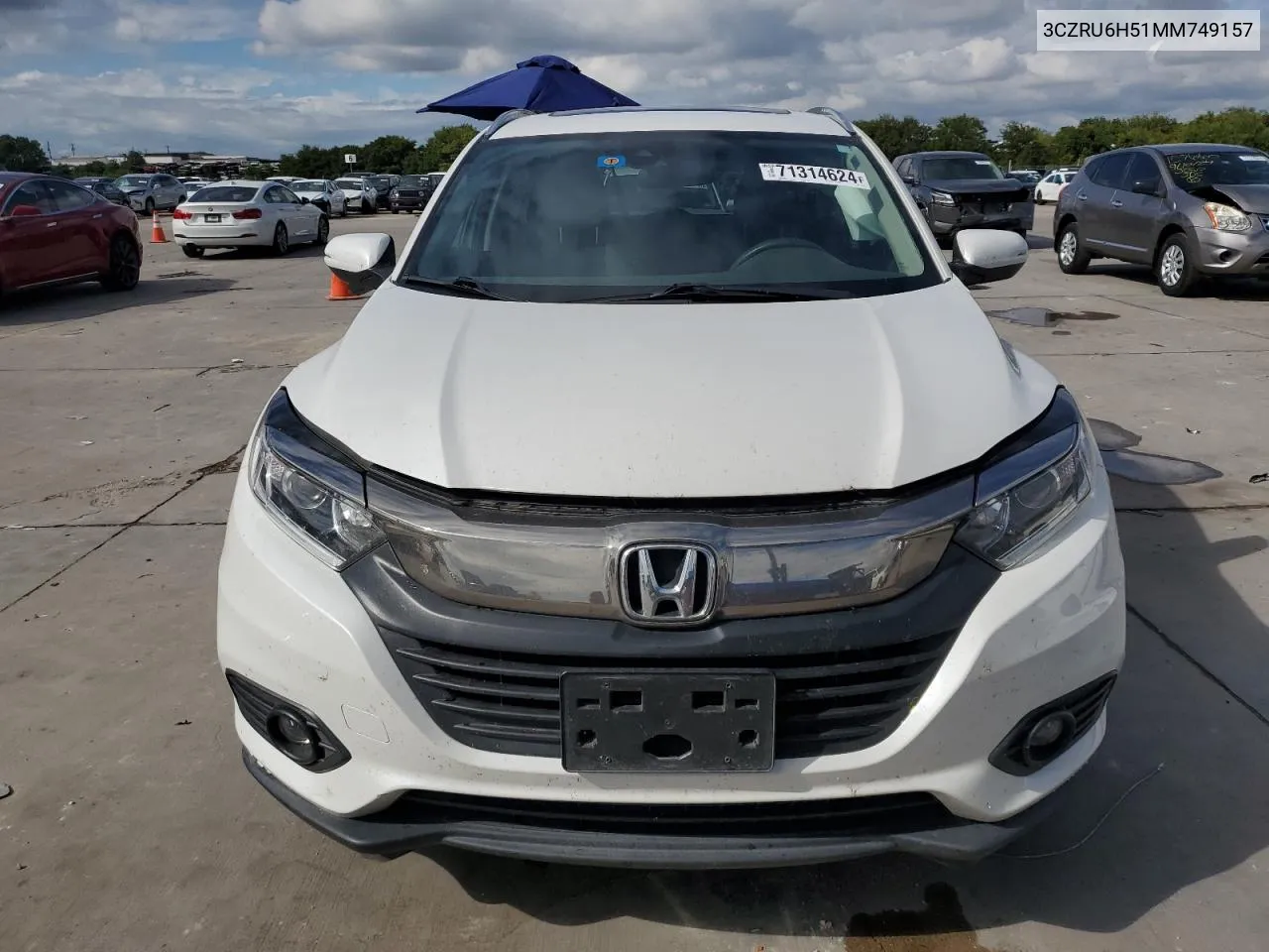 2021 Honda Hr-V Ex VIN: 3CZRU6H51MM749157 Lot: 71314624