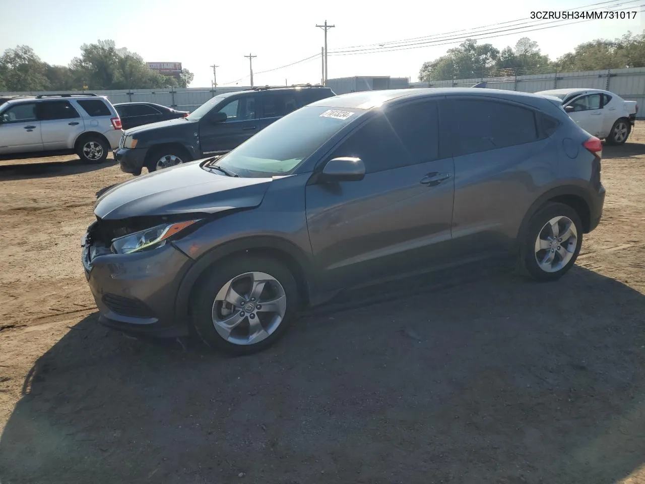 2021 Honda Hr-V Lx VIN: 3CZRU5H34MM731017 Lot: 71813234