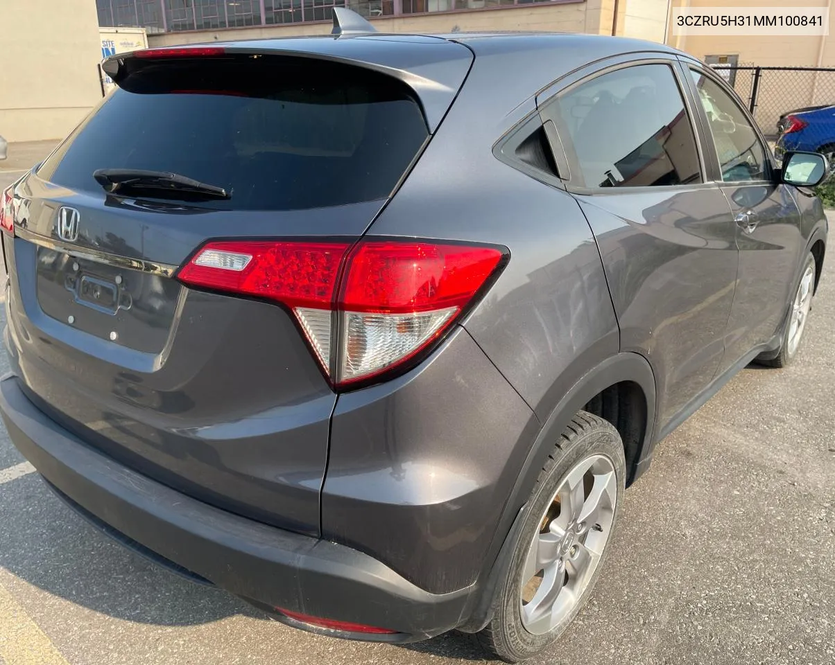 2021 Honda Hr-V Lx VIN: 3CZRU5H31MM100841 Lot: 71858554