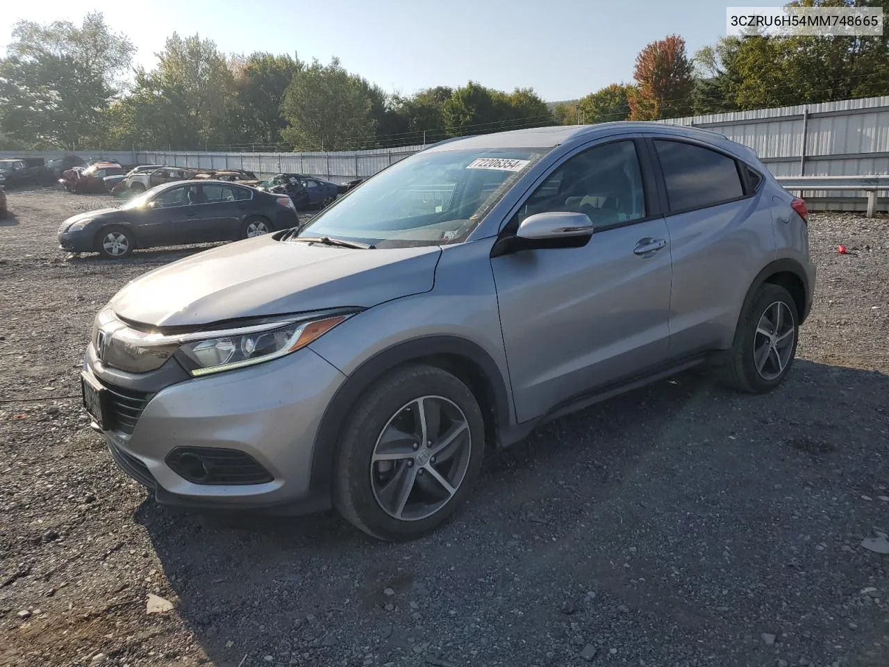 2021 Honda Hr-V Ex VIN: 3CZRU6H54MM748665 Lot: 72206354