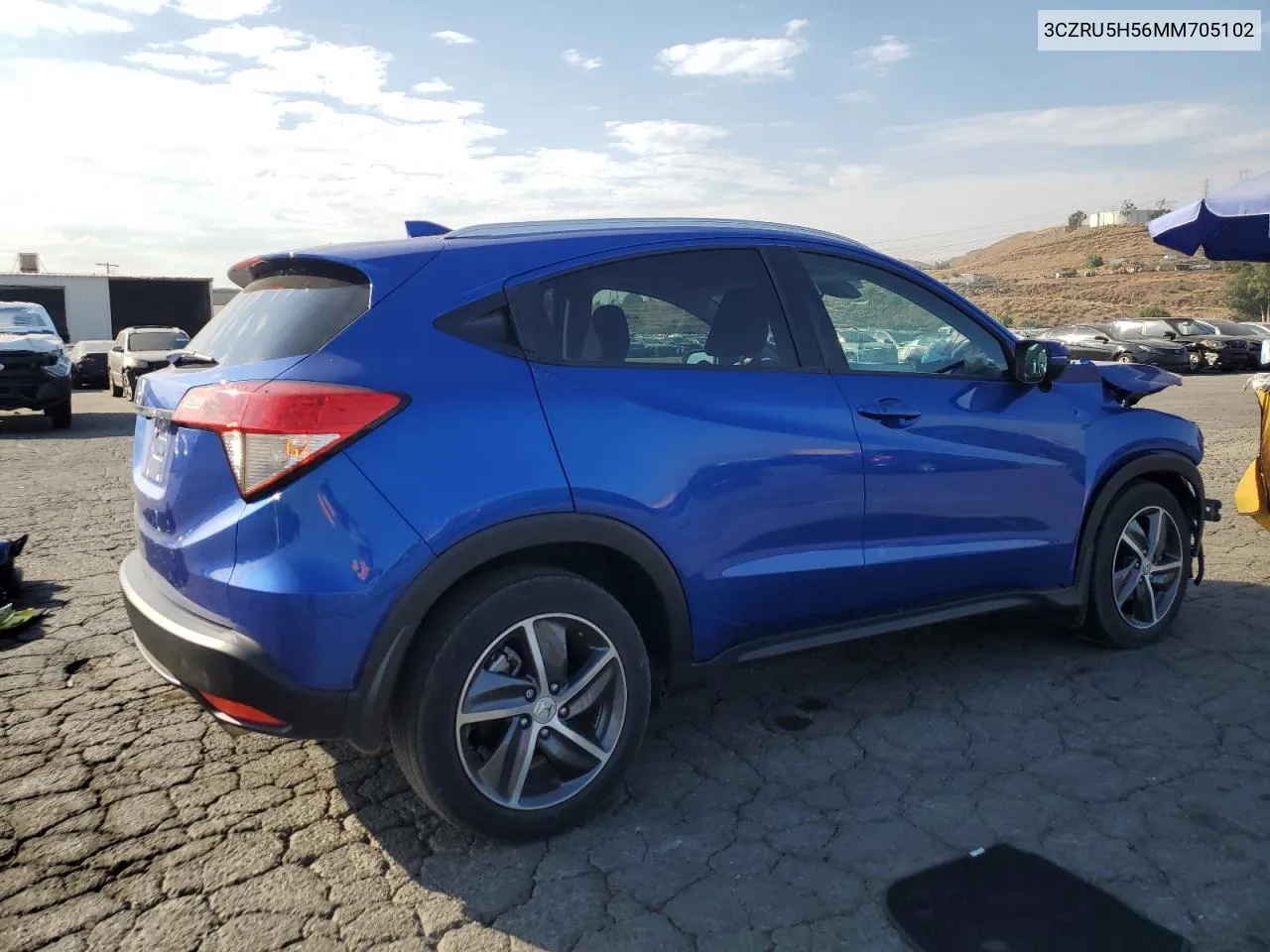 2021 Honda Hr-V Ex VIN: 3CZRU5H56MM705102 Lot: 74290414