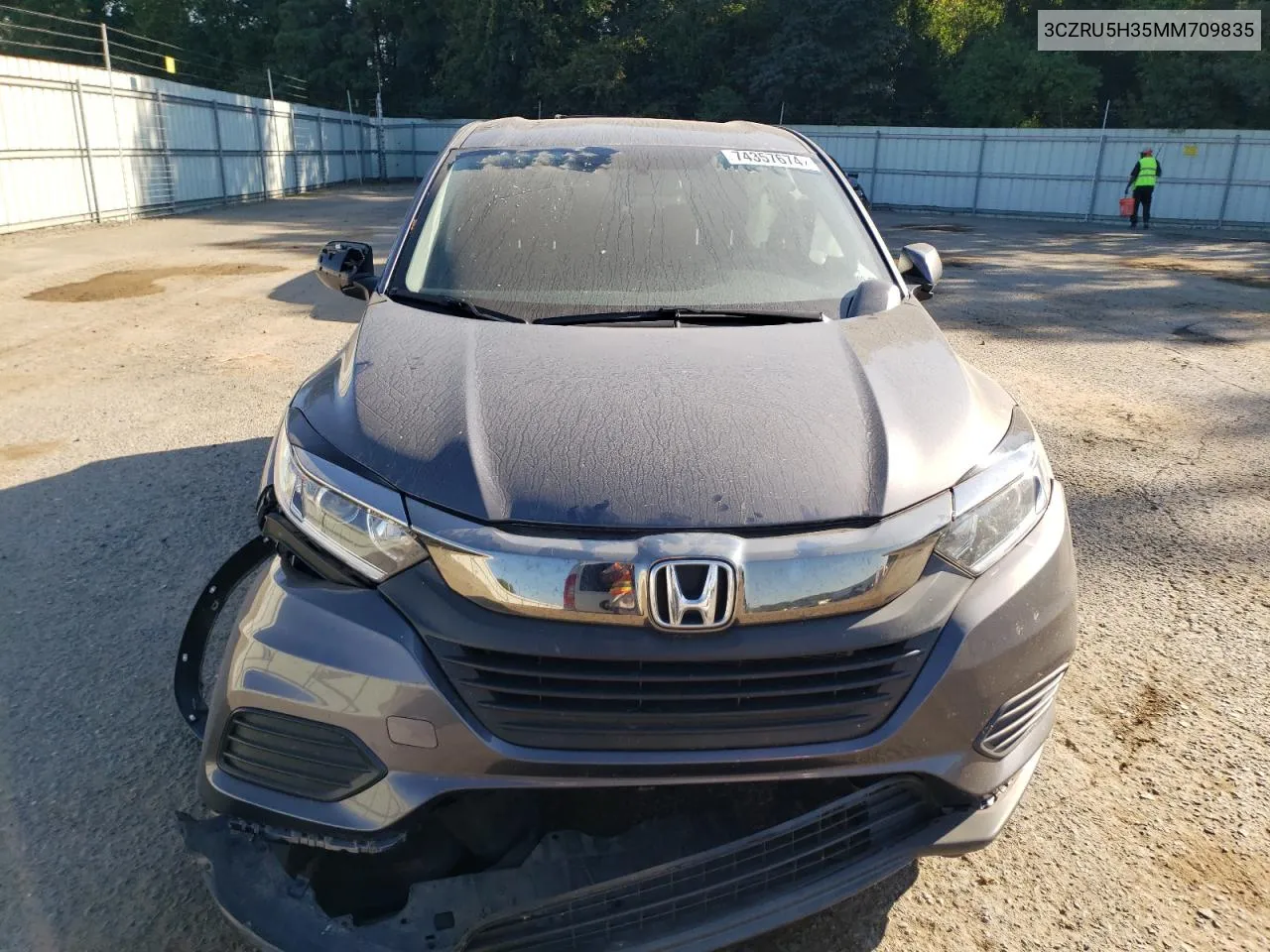 2021 Honda Hr-V Lx VIN: 3CZRU5H35MM709835 Lot: 74357674