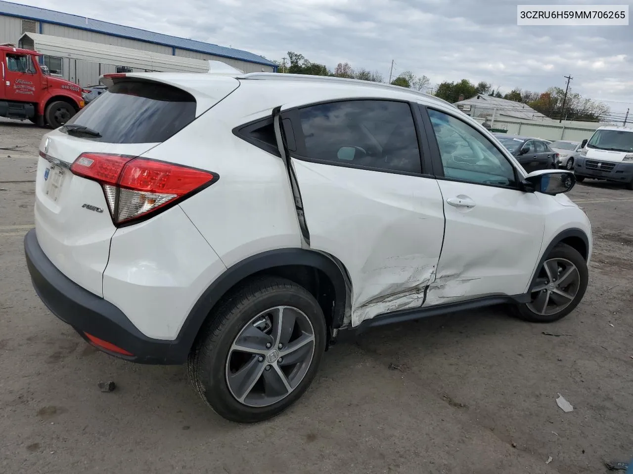 2021 Honda Hr-V Ex VIN: 3CZRU6H59MM706265 Lot: 74476424