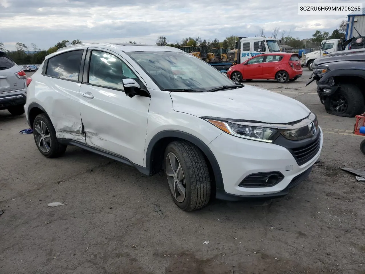 2021 Honda Hr-V Ex VIN: 3CZRU6H59MM706265 Lot: 74476424