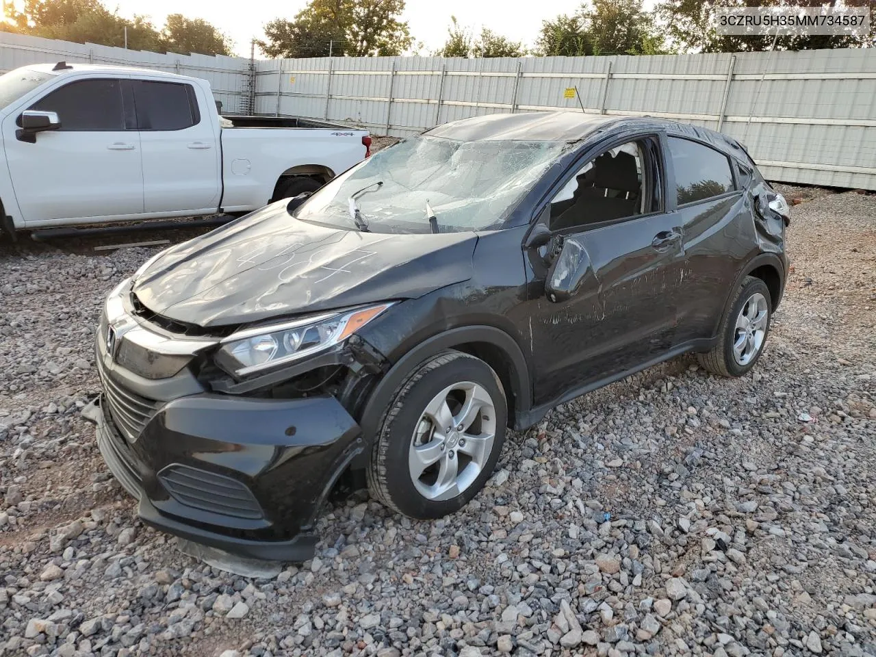 2021 Honda Hr-V Lx VIN: 3CZRU5H35MM734587 Lot: 74704074