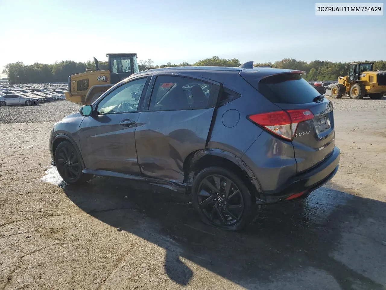 2021 Honda Hr-V Sport VIN: 3CZRU6H11MM754629 Lot: 75057314