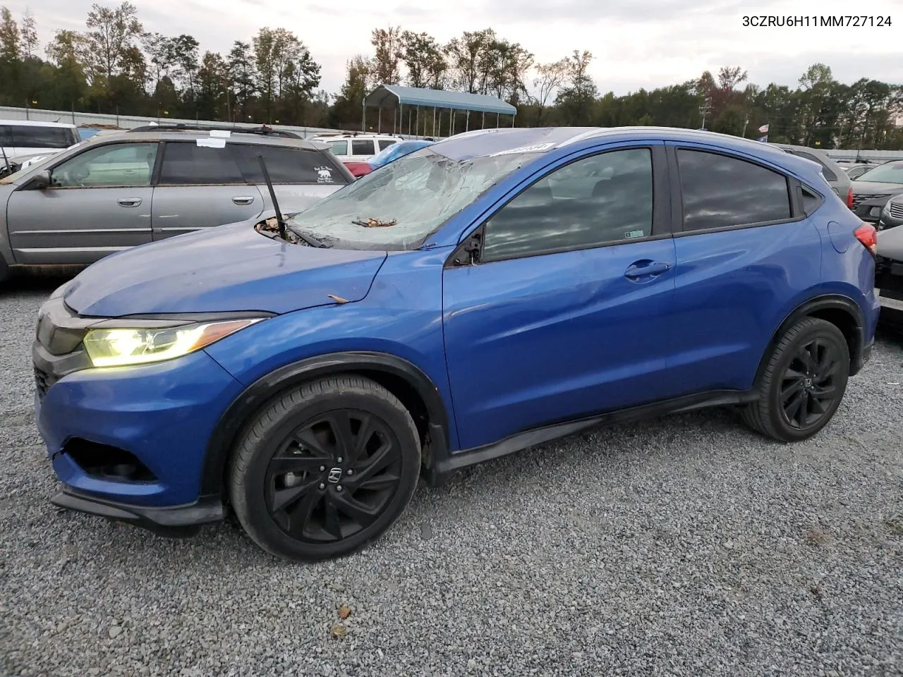 2021 Honda Hr-V Sport VIN: 3CZRU6H11MM727124 Lot: 75161134