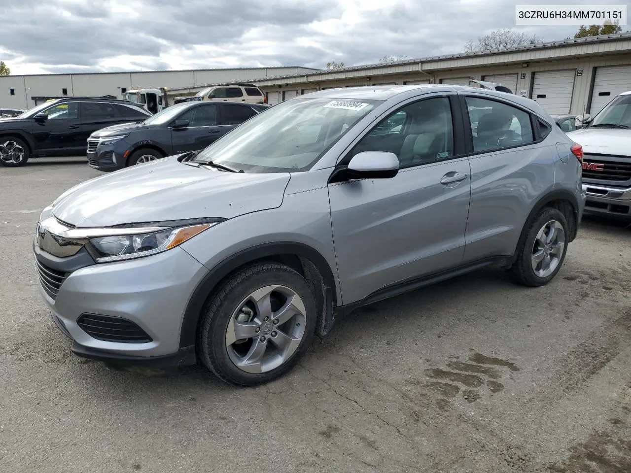 2021 Honda Hr-V Lx VIN: 3CZRU6H34MM701151 Lot: 75880994