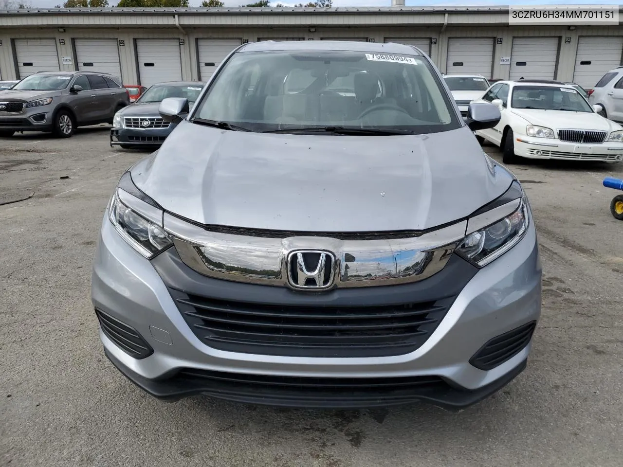 2021 Honda Hr-V Lx VIN: 3CZRU6H34MM701151 Lot: 75880994