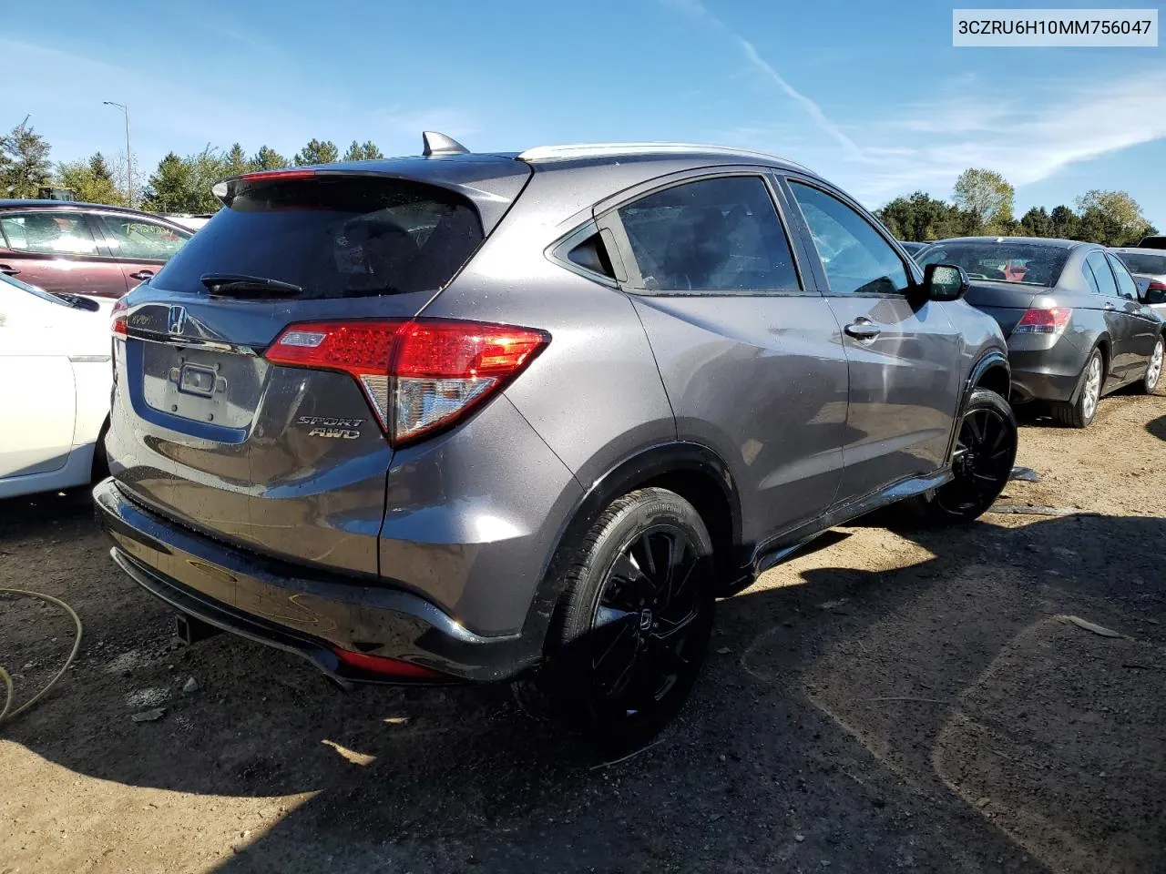 2021 Honda Hr-V Sport VIN: 3CZRU6H10MM756047 Lot: 76148744