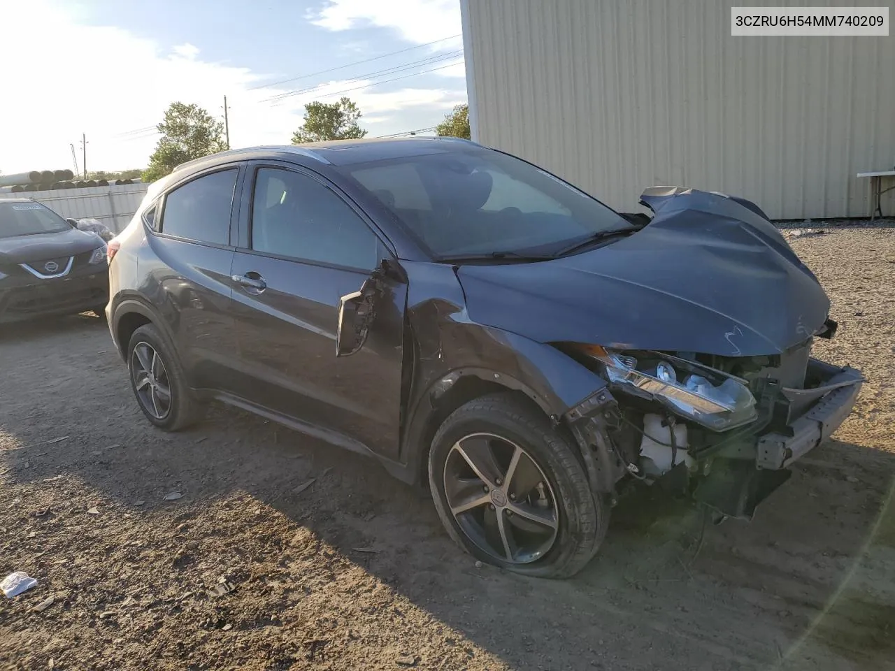 2021 Honda Hr-V Ex VIN: 3CZRU6H54MM740209 Lot: 76529434