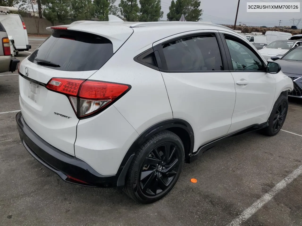 2021 Honda Hr-V Sport VIN: 3CZRU5H1XMM700126 Lot: 76789864