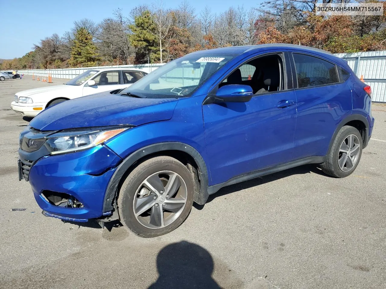 2021 Honda Hr-V Ex VIN: 3CZRU6H54MM715567 Lot: 76985694