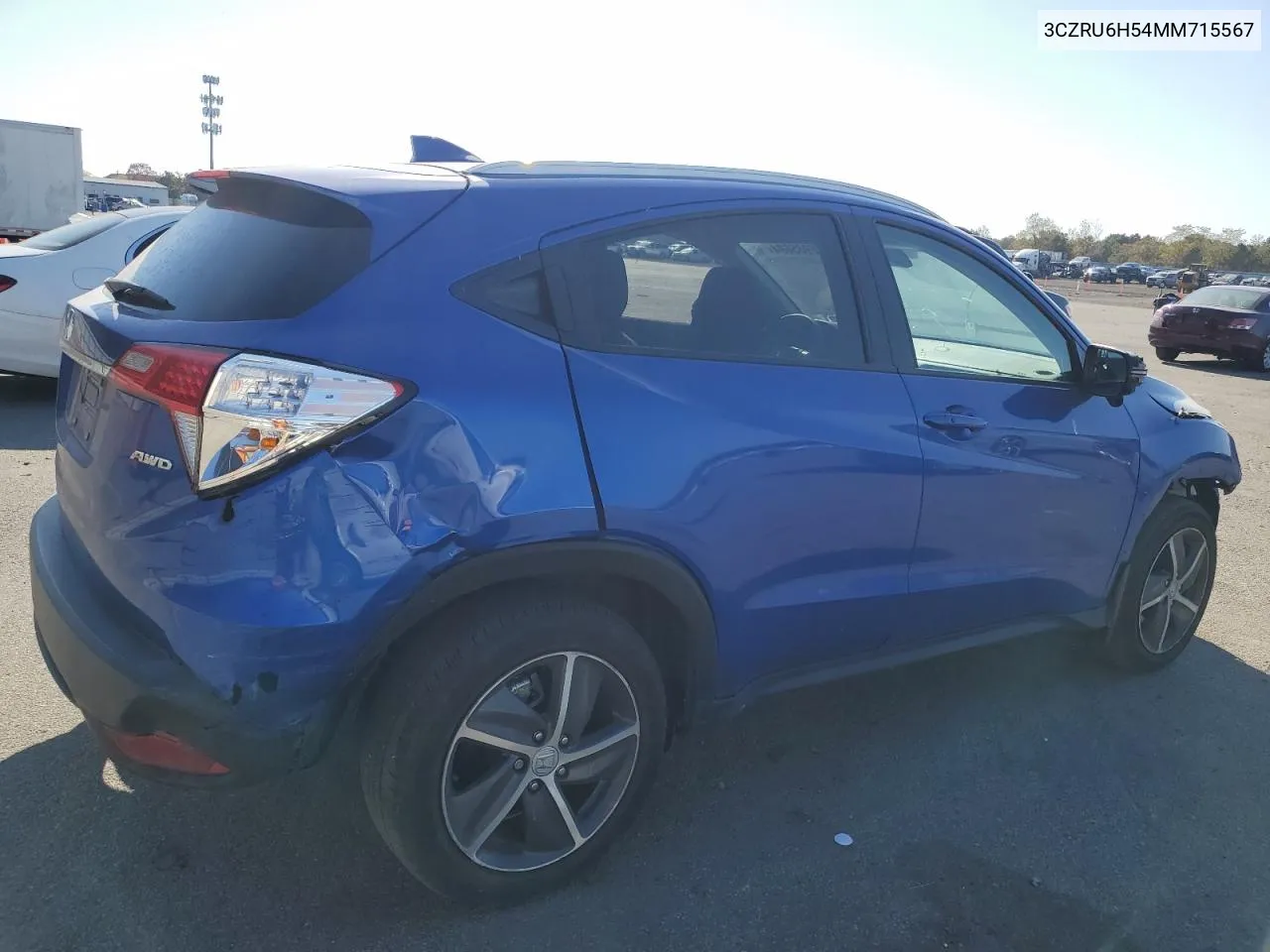 2021 Honda Hr-V Ex VIN: 3CZRU6H54MM715567 Lot: 76985694