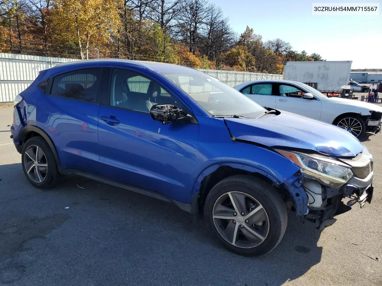 2021 Honda Hr-V Ex VIN: 3CZRU6H54MM715567 Lot: 76985694