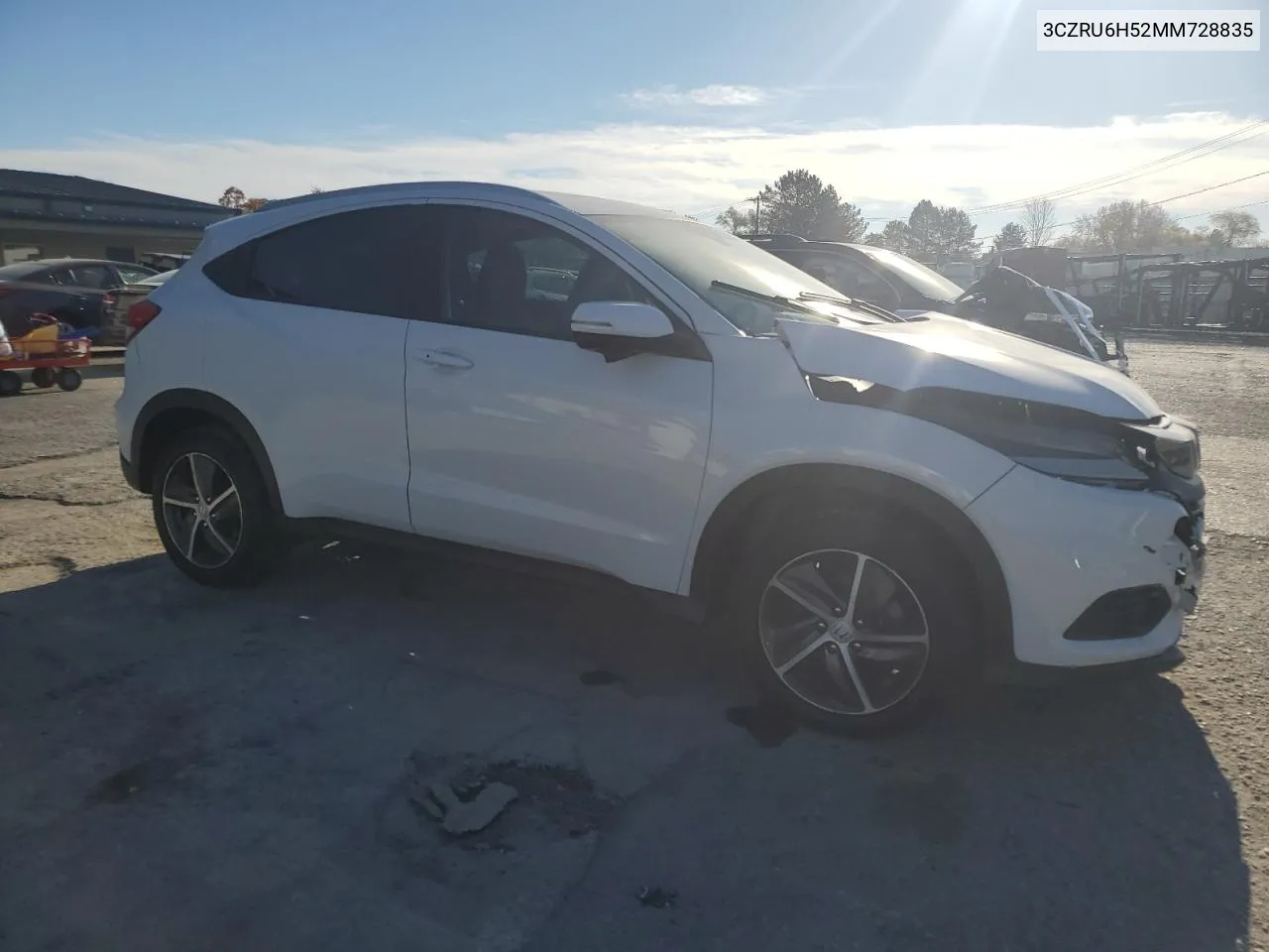 2021 Honda Hr-V Ex VIN: 3CZRU6H52MM728835 Lot: 77039024