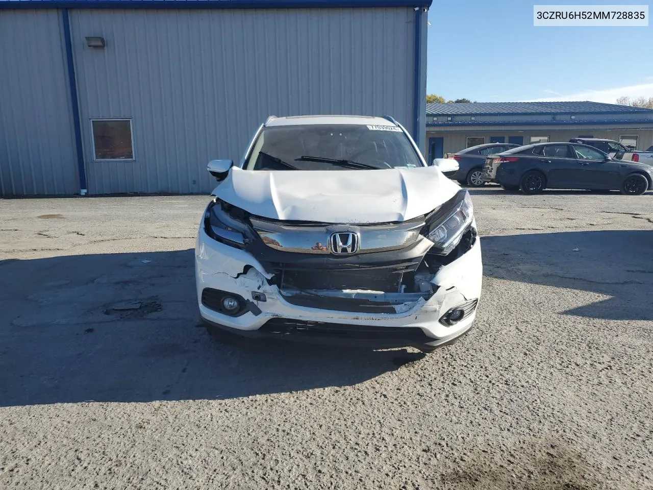 2021 Honda Hr-V Ex VIN: 3CZRU6H52MM728835 Lot: 77039024