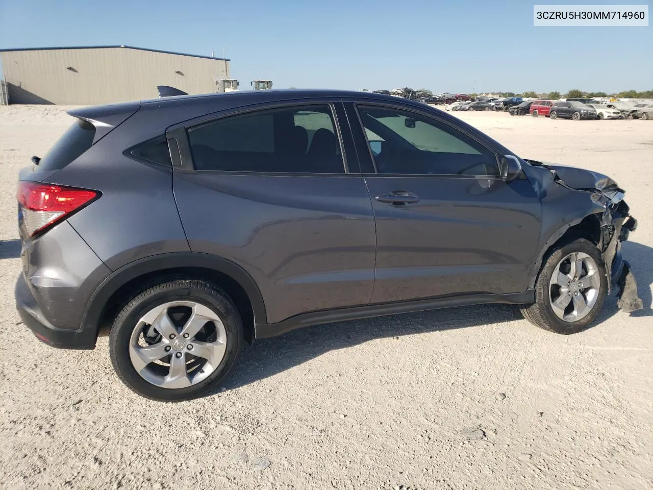 2021 Honda Hr-V Lx VIN: 3CZRU5H30MM714960 Lot: 77189124