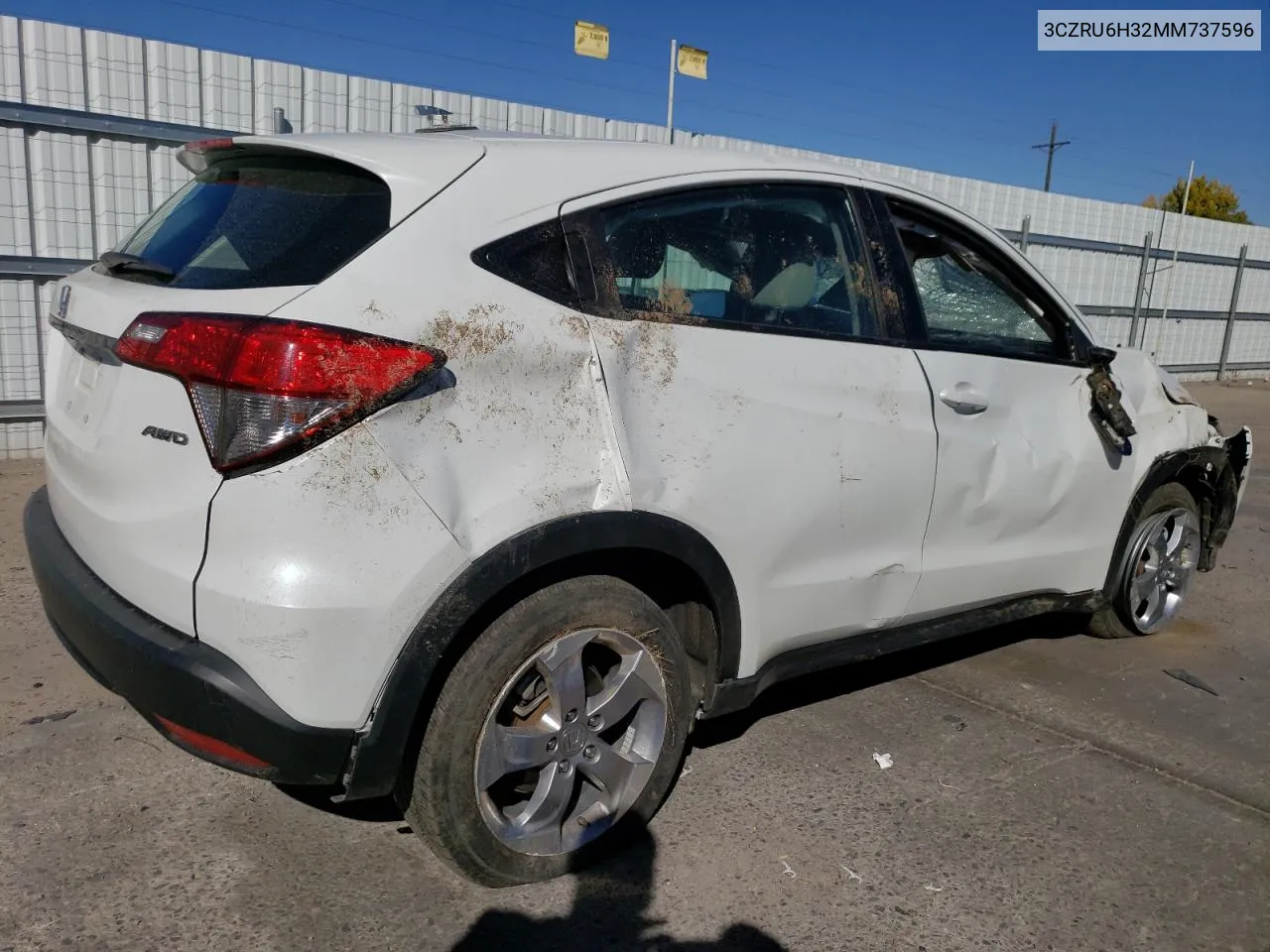 2021 Honda Hr-V Lx VIN: 3CZRU6H32MM737596 Lot: 77353124