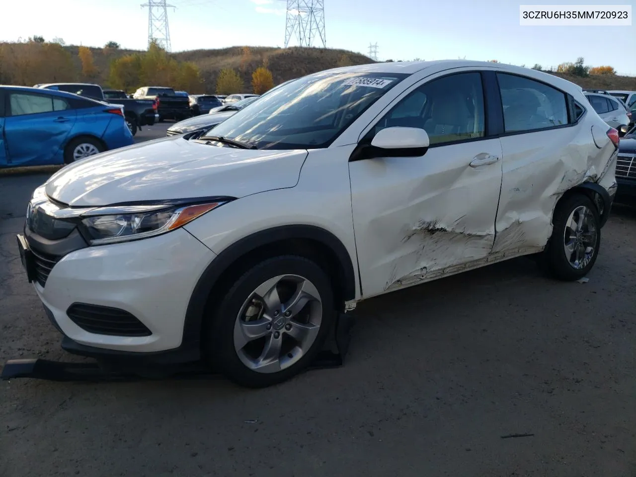 2021 Honda Hr-V Lx VIN: 3CZRU6H35MM720923 Lot: 77585914