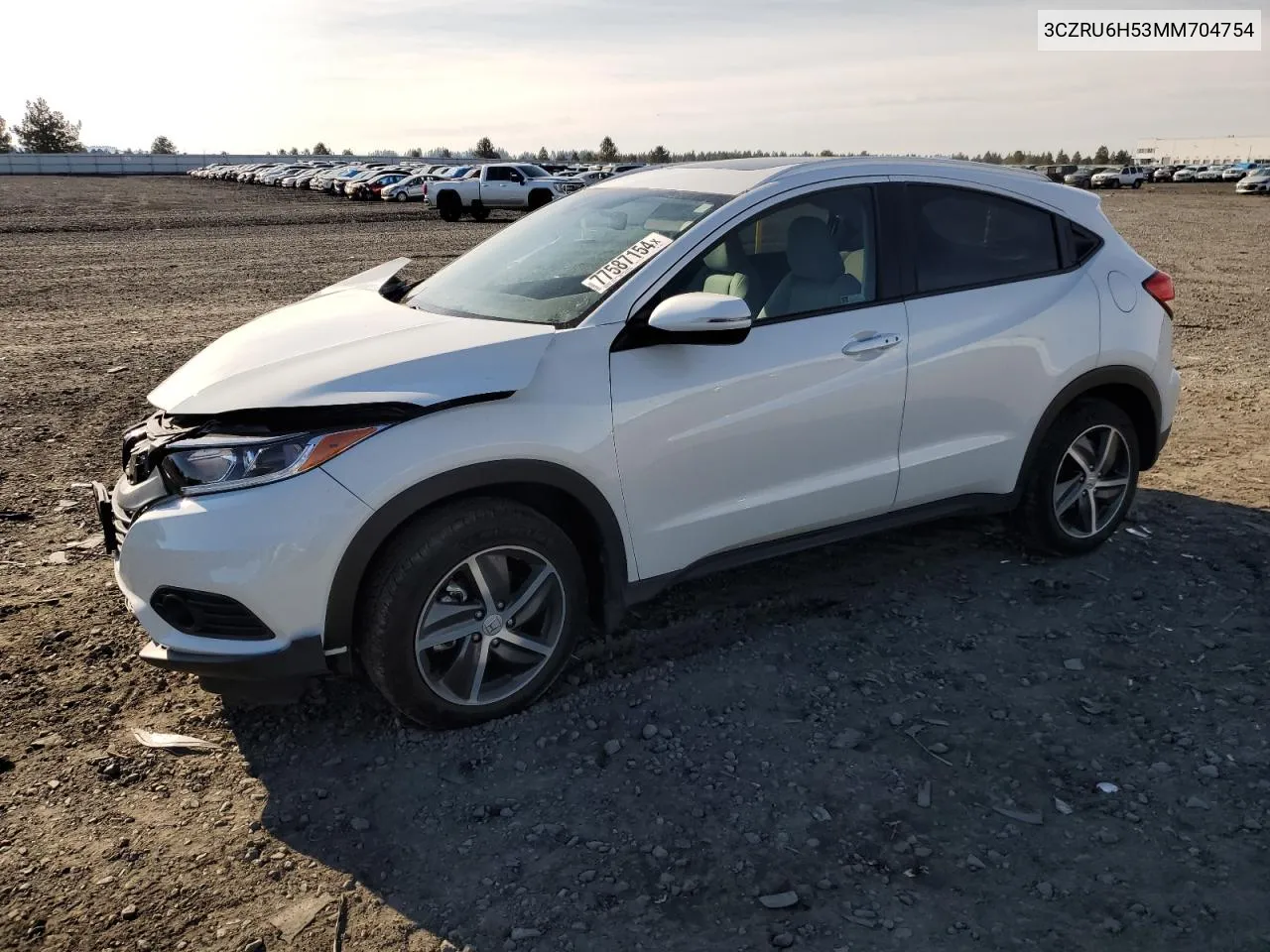 2021 Honda Hr-V Ex VIN: 3CZRU6H53MM704754 Lot: 77587154