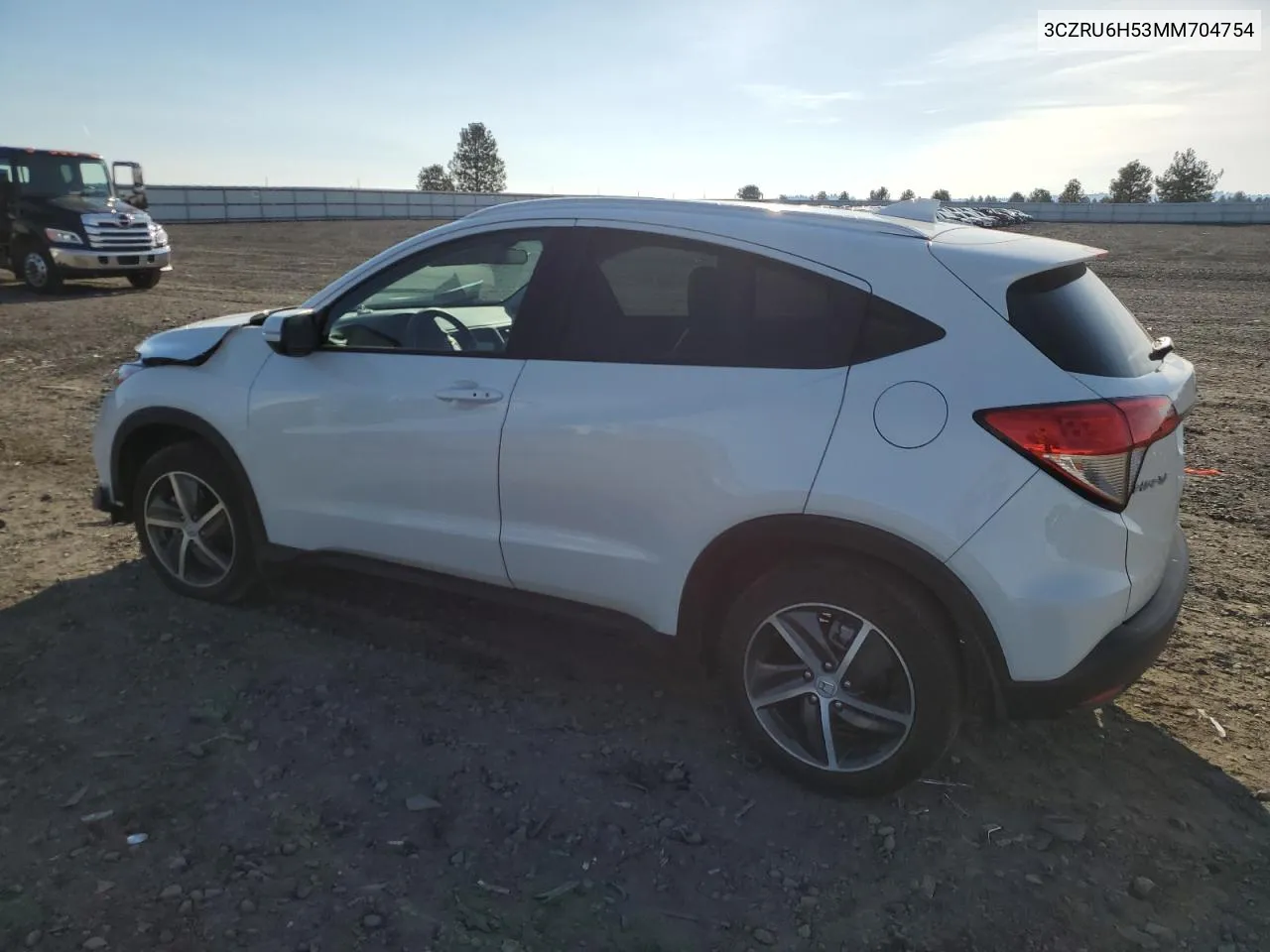 2021 Honda Hr-V Ex VIN: 3CZRU6H53MM704754 Lot: 77587154