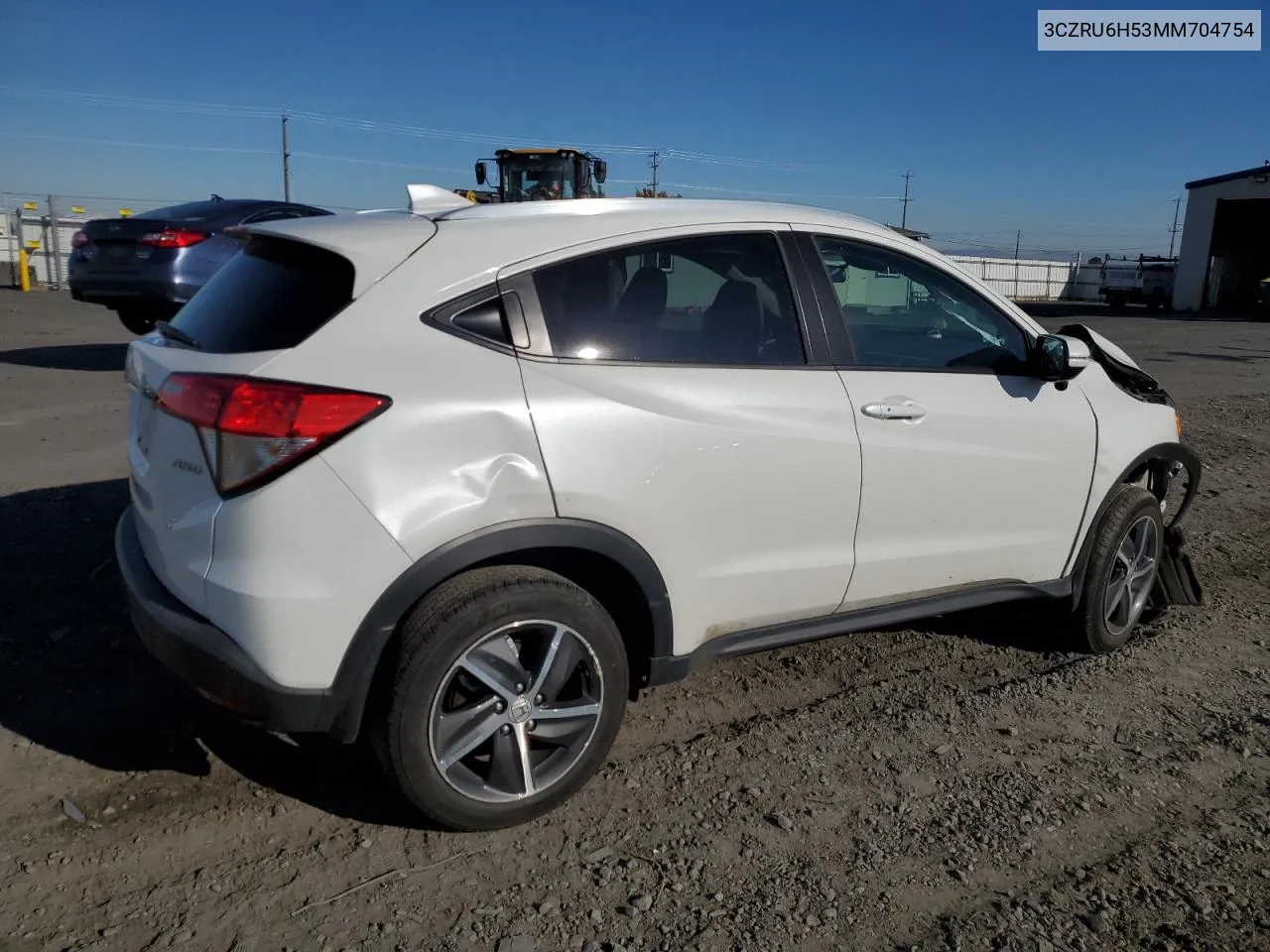 2021 Honda Hr-V Ex VIN: 3CZRU6H53MM704754 Lot: 77587154