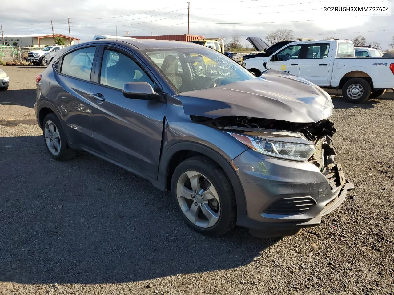 2021 Honda Hr-V Lx VIN: 3CZRU5H3XMM727604 Lot: 77590784