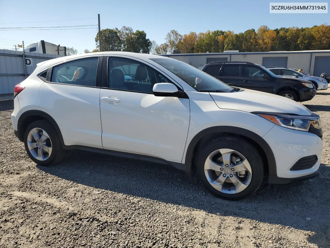 2021 Honda Hr-V Lx VIN: 3CZRU6H34MM731945 Lot: 77755494