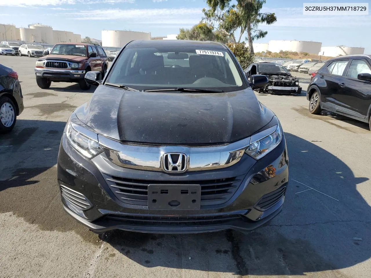 2021 Honda Hr-V Lx VIN: 3CZRU5H37MM718729 Lot: 77911974