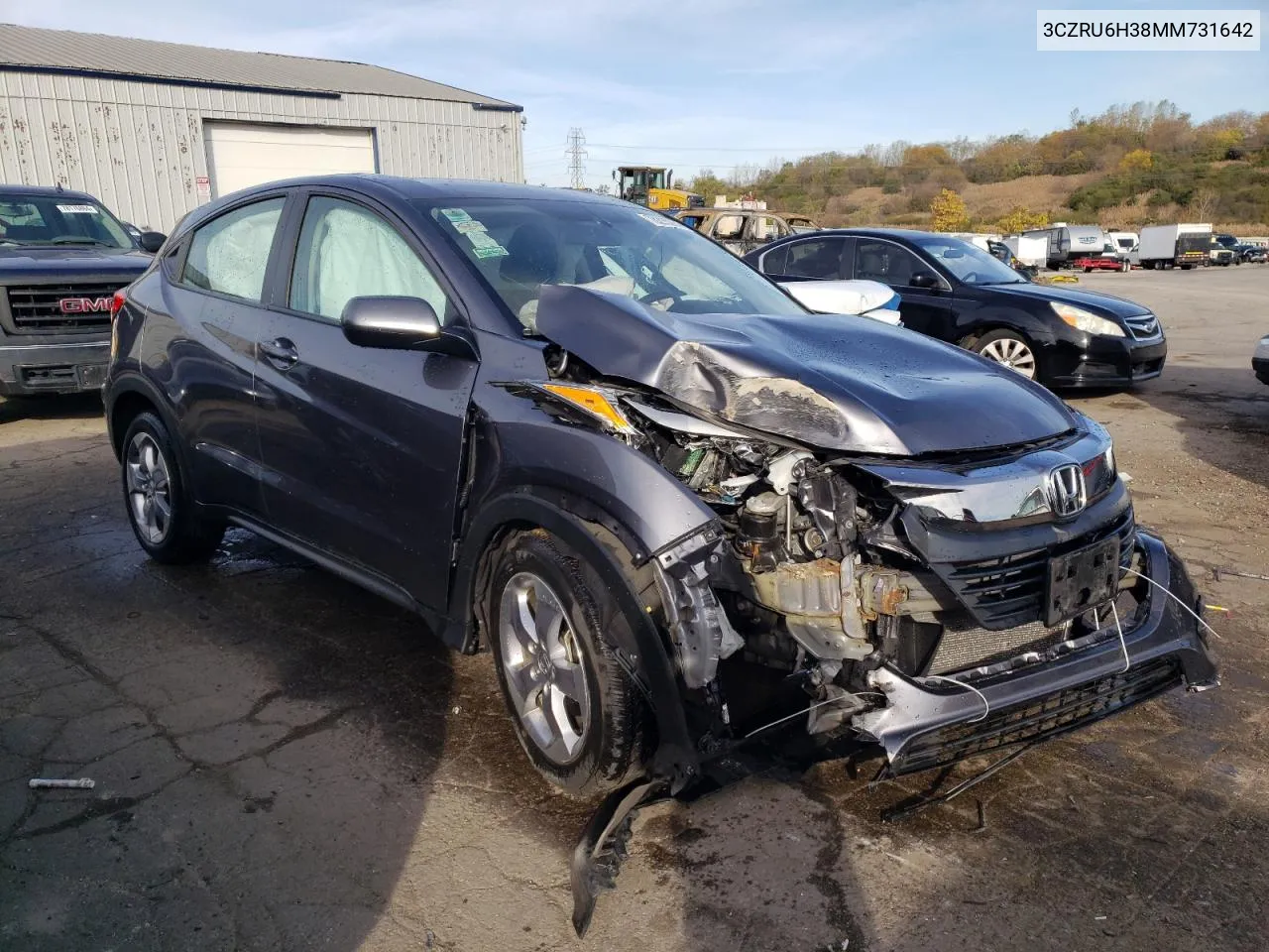 2021 Honda Hr-V Lx VIN: 3CZRU6H38MM731642 Lot: 78225064