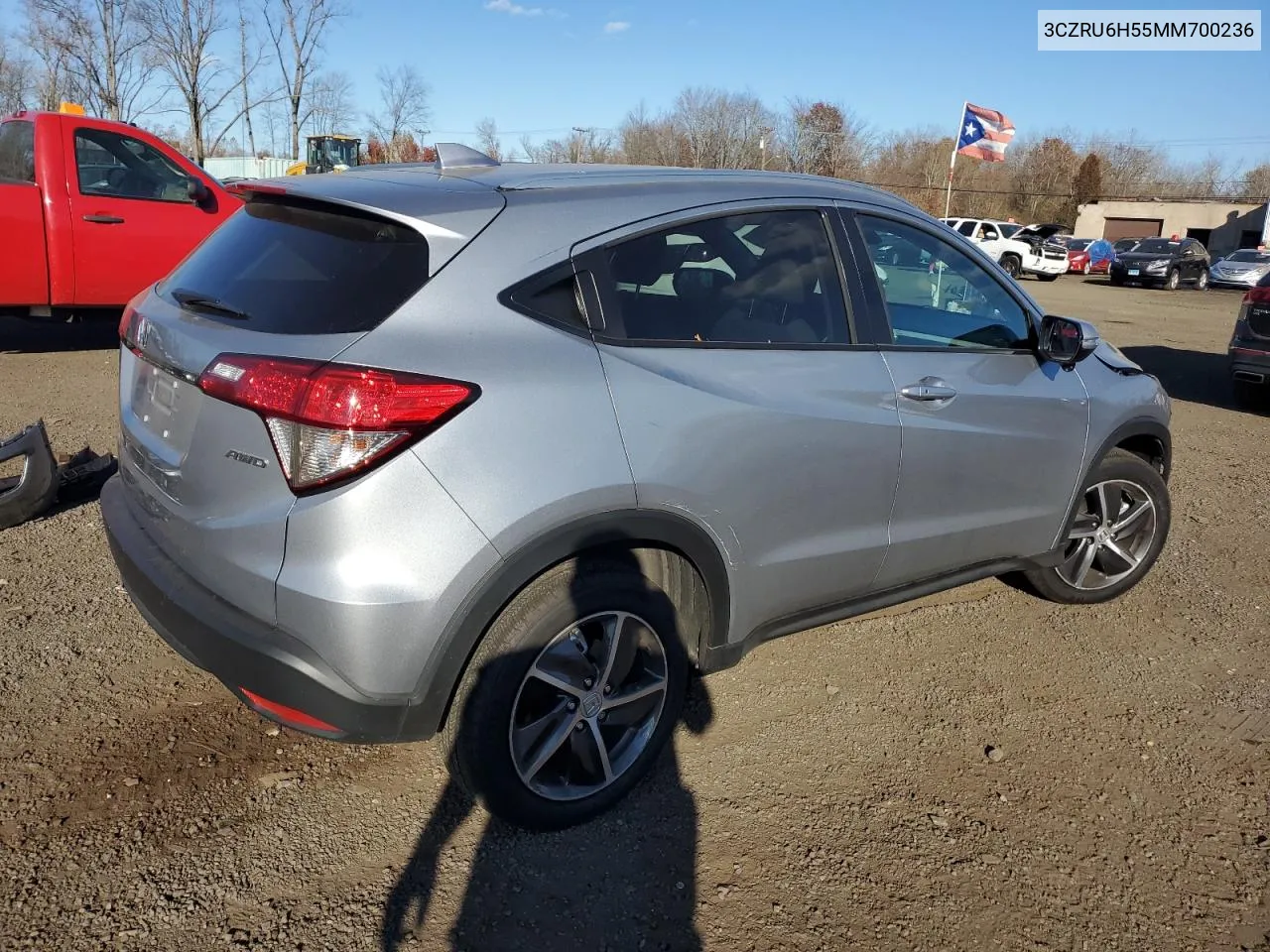 2021 Honda Hr-V Ex VIN: 3CZRU6H55MM700236 Lot: 79798604