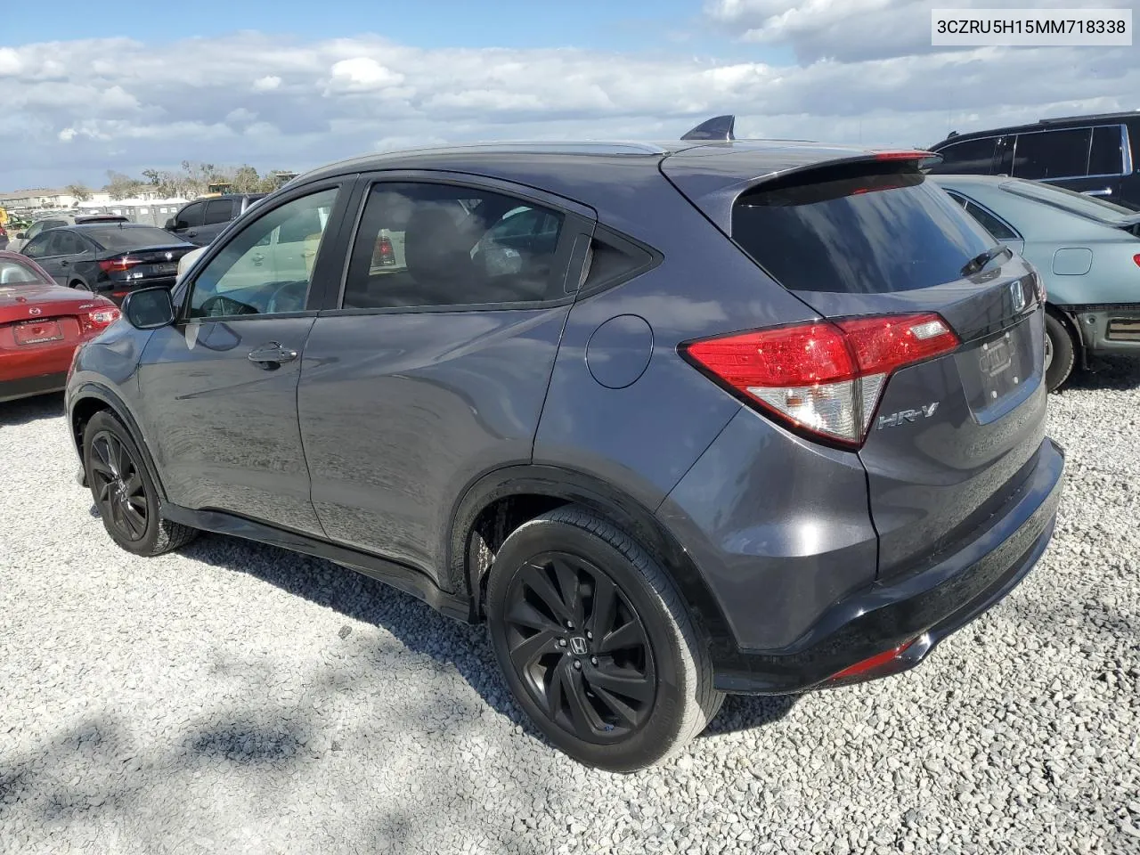 2021 Honda Hr-V Sport VIN: 3CZRU5H15MM718338 Lot: 80220534