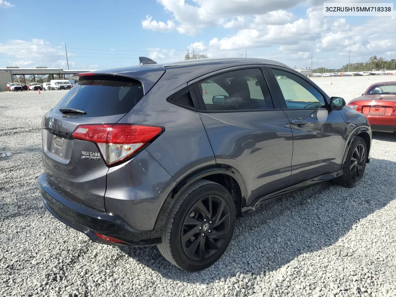 2021 Honda Hr-V Sport VIN: 3CZRU5H15MM718338 Lot: 80220534