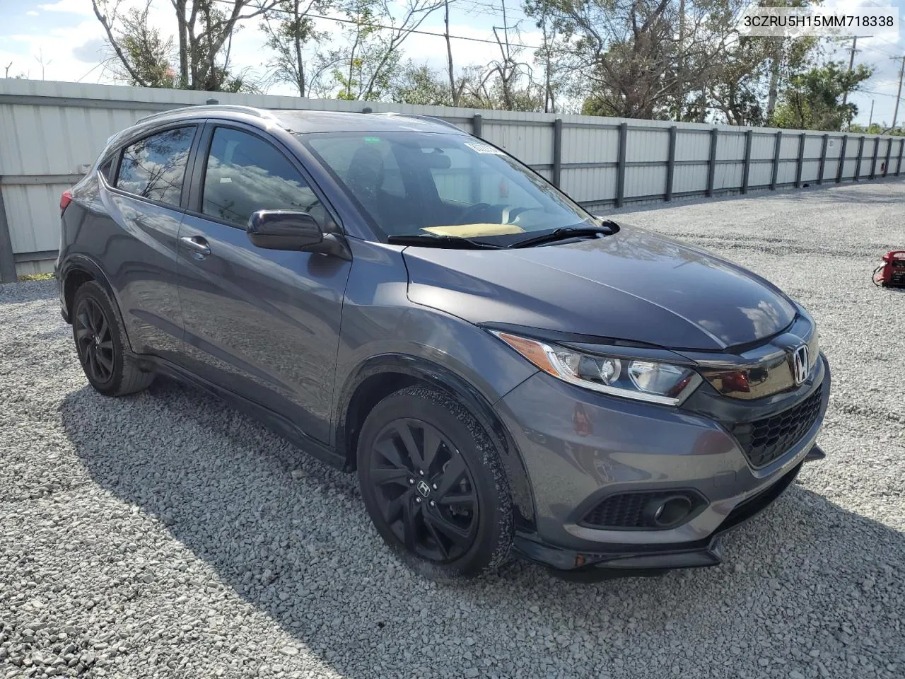 2021 Honda Hr-V Sport VIN: 3CZRU5H15MM718338 Lot: 80220534