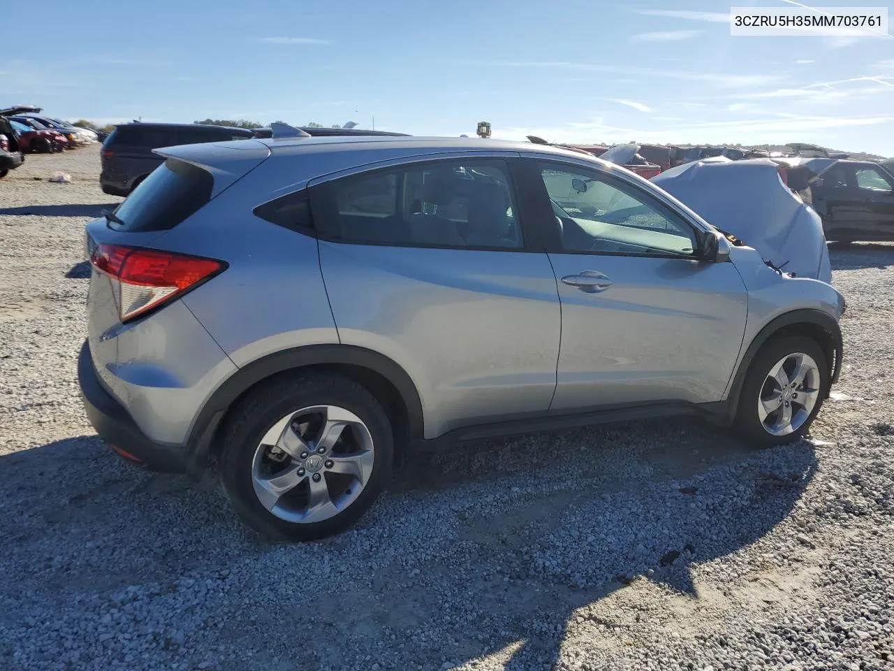 2021 Honda Hr-V Lx VIN: 3CZRU5H35MM703761 Lot: 80362304