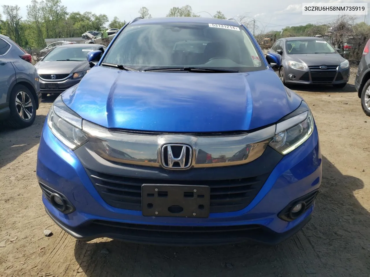 2022 Honda Hr-V Ex VIN: 3CZRU6H58NM735919 Lot: 53131214