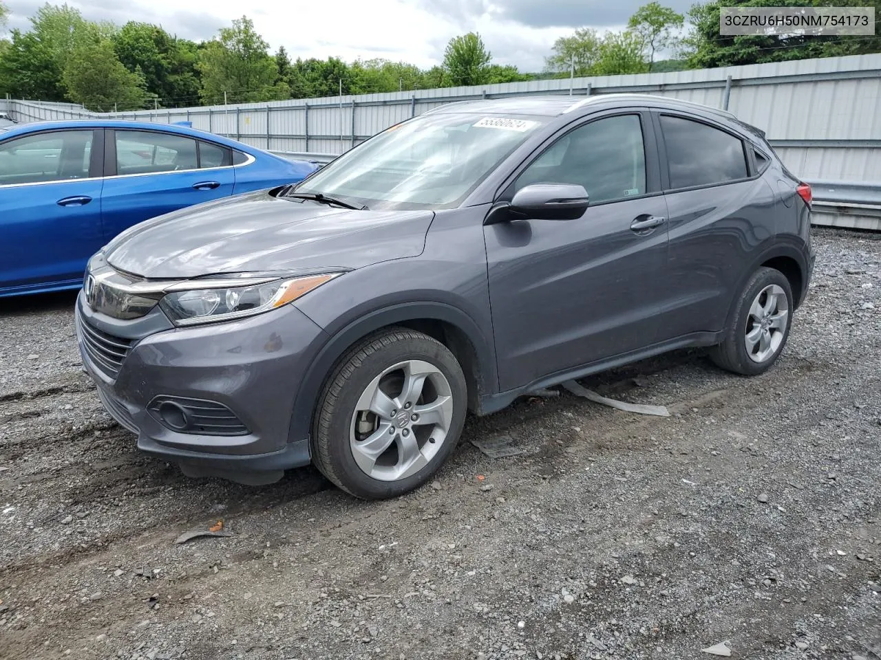 2022 Honda Hr-V Ex VIN: 3CZRU6H50NM754173 Lot: 55360624