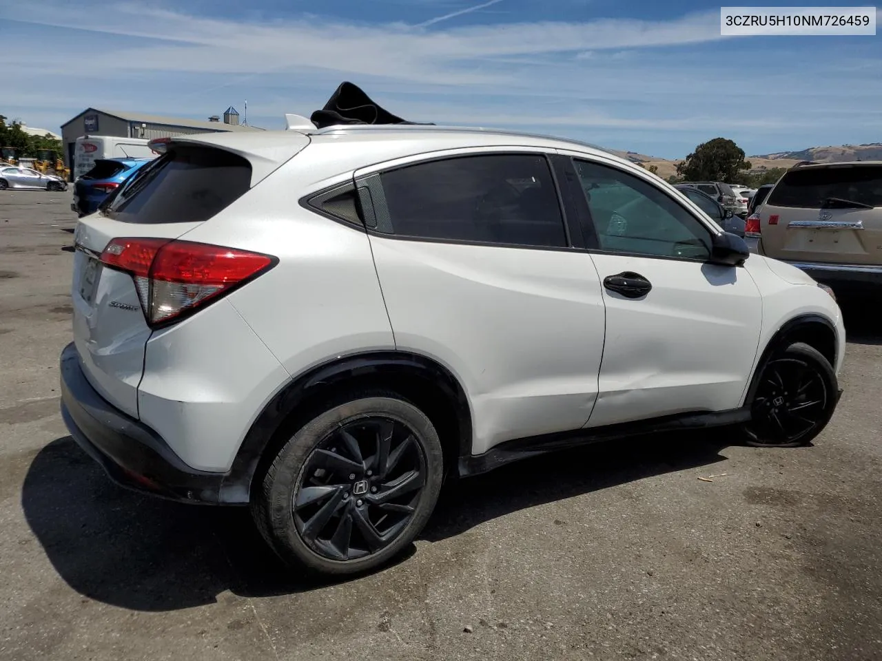 2022 Honda Hr-V Sport VIN: 3CZRU5H10NM726459 Lot: 59954934