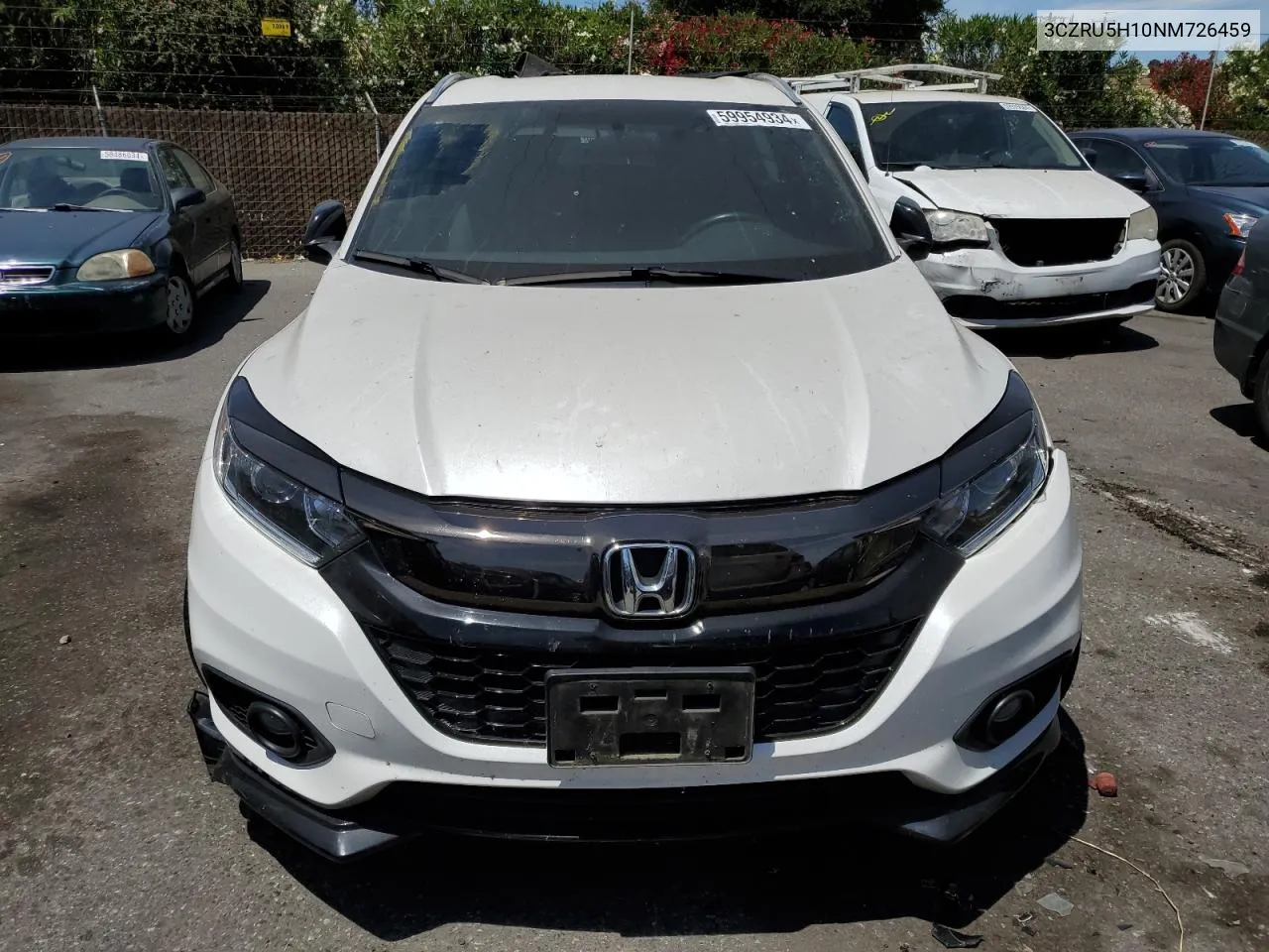 2022 Honda Hr-V Sport VIN: 3CZRU5H10NM726459 Lot: 59954934