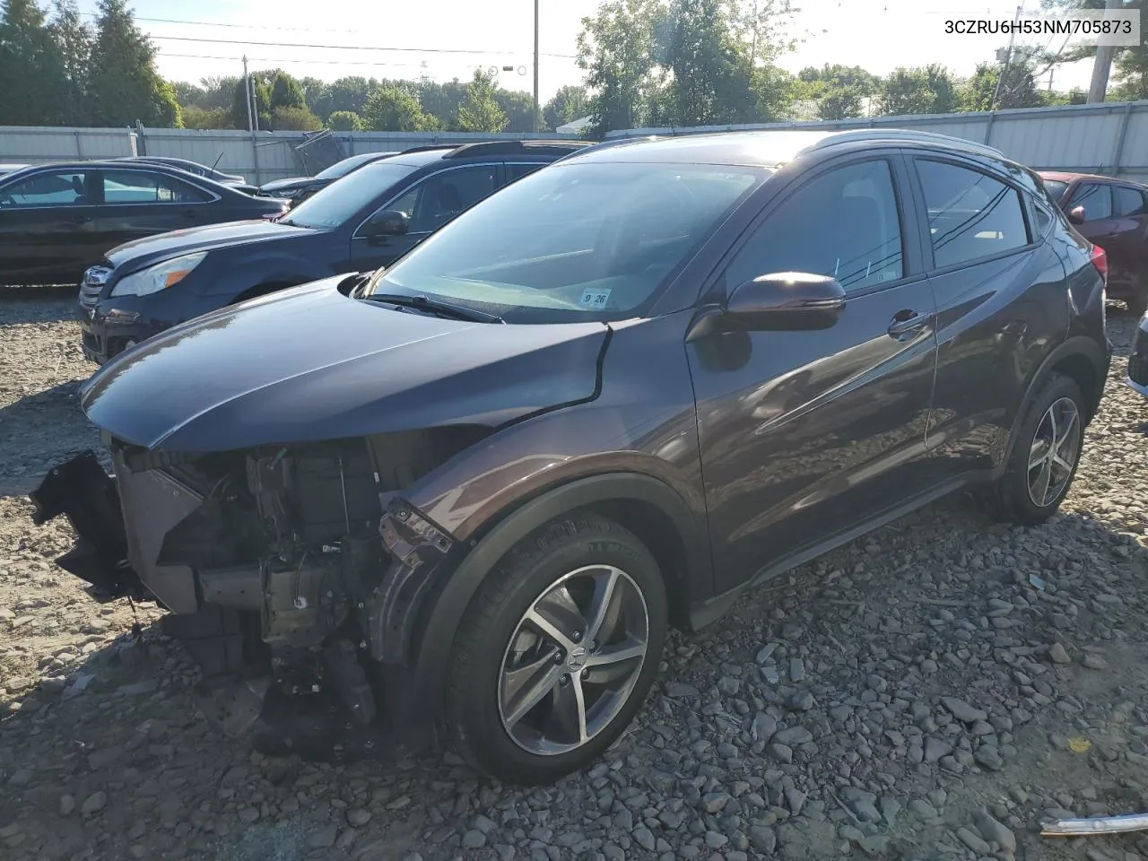 2022 Honda Hr-V Ex VIN: 3CZRU6H53NM705873 Lot: 61302024