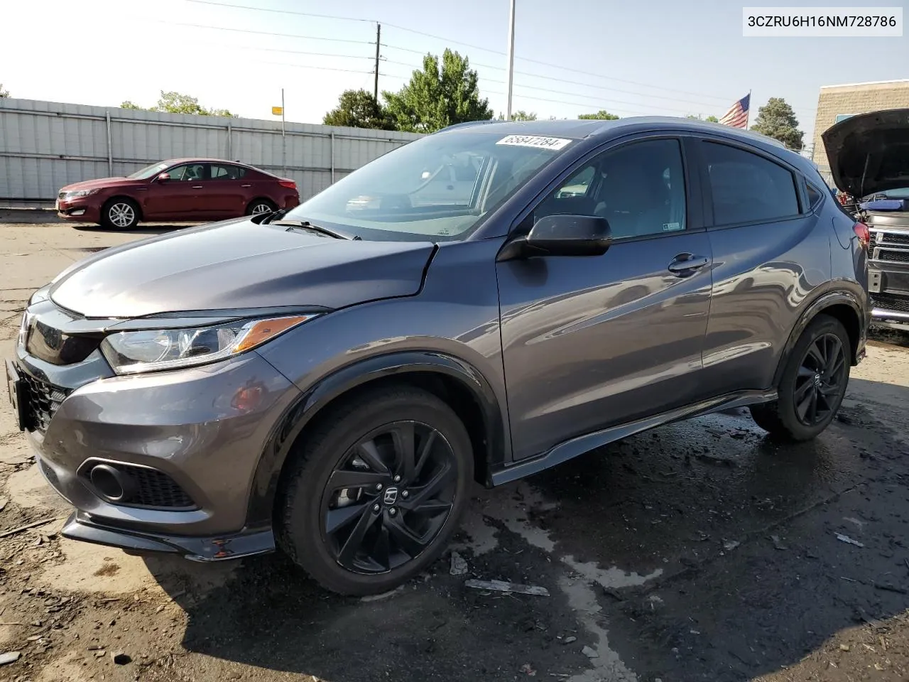 2022 Honda Hr-V Sport VIN: 3CZRU6H16NM728786 Lot: 65847284