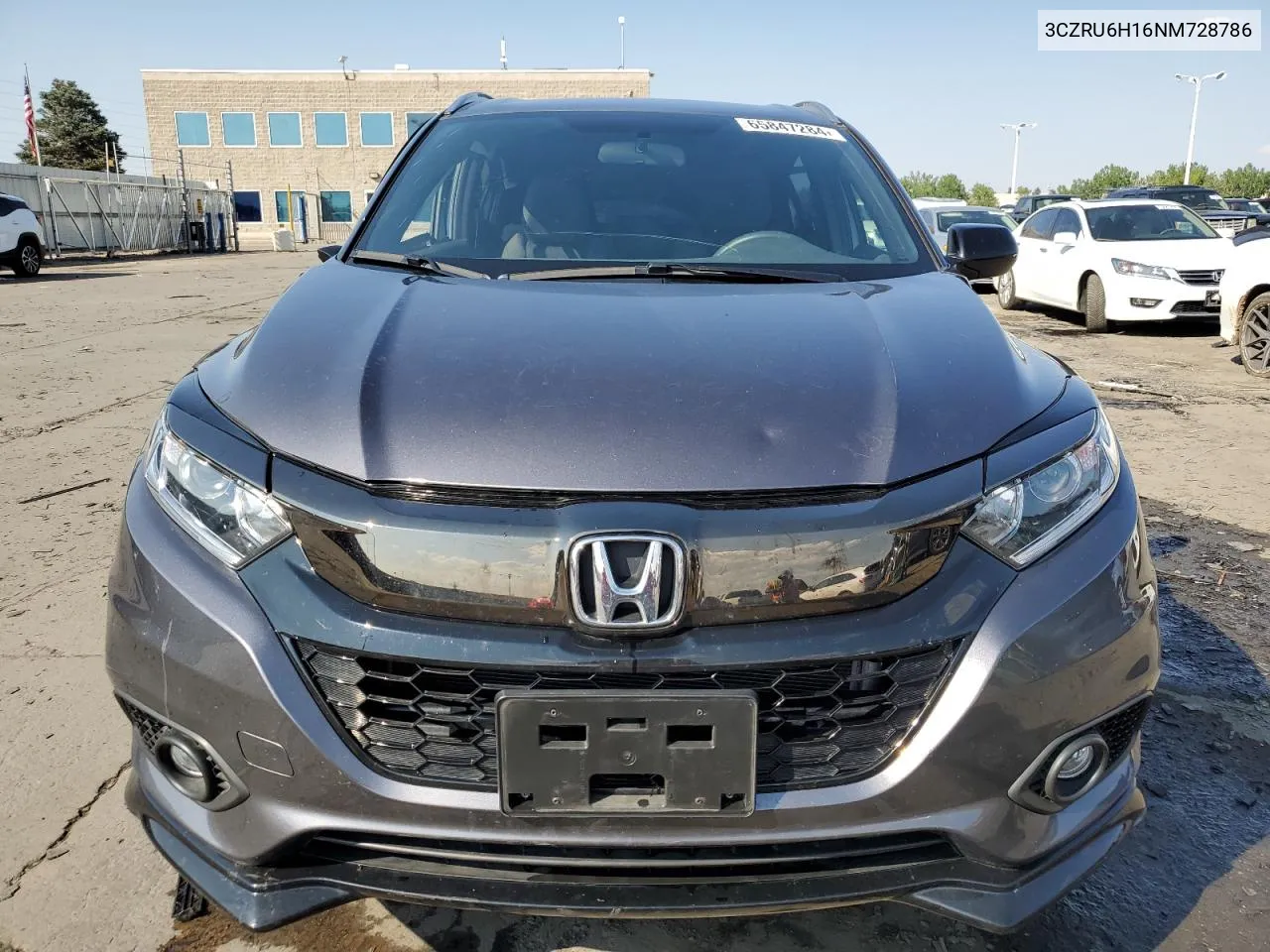 2022 Honda Hr-V Sport VIN: 3CZRU6H16NM728786 Lot: 65847284