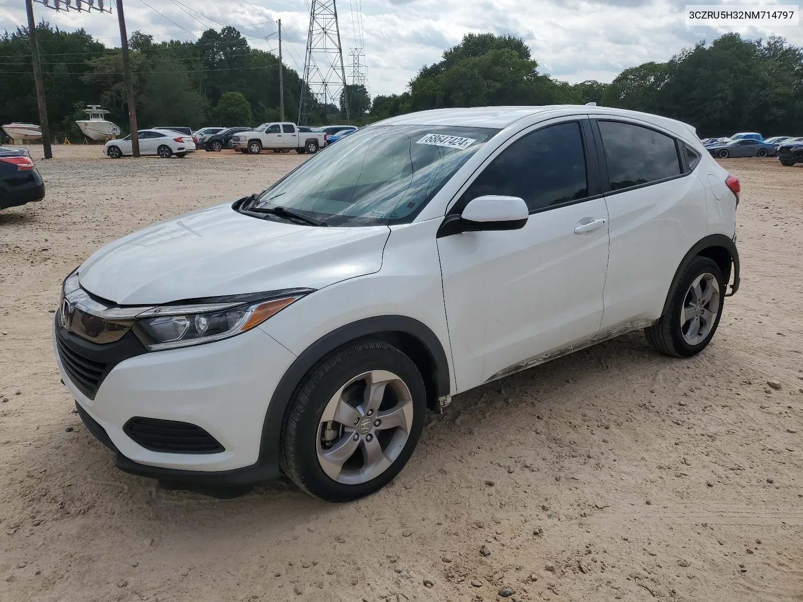 2022 Honda Hr-V Lx VIN: 3CZRU5H32NM714797 Lot: 68647424