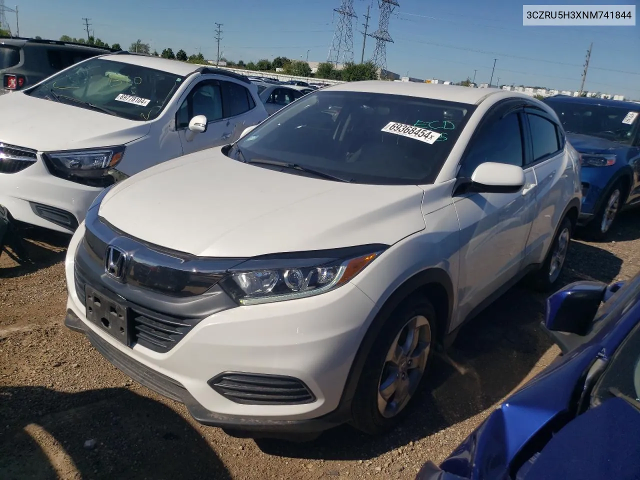 2022 Honda Hr-V Lx VIN: 3CZRU5H3XNM741844 Lot: 69368454